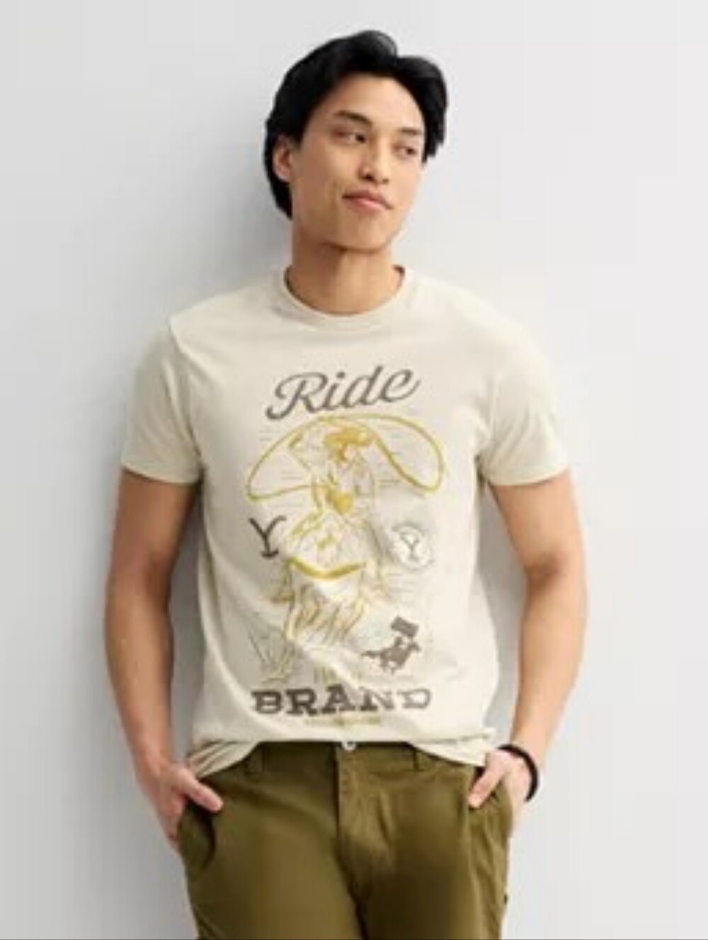 Mens Yellowstone Graphic T-Shirt - Size 2XL White 🆕 Ride For The Brand